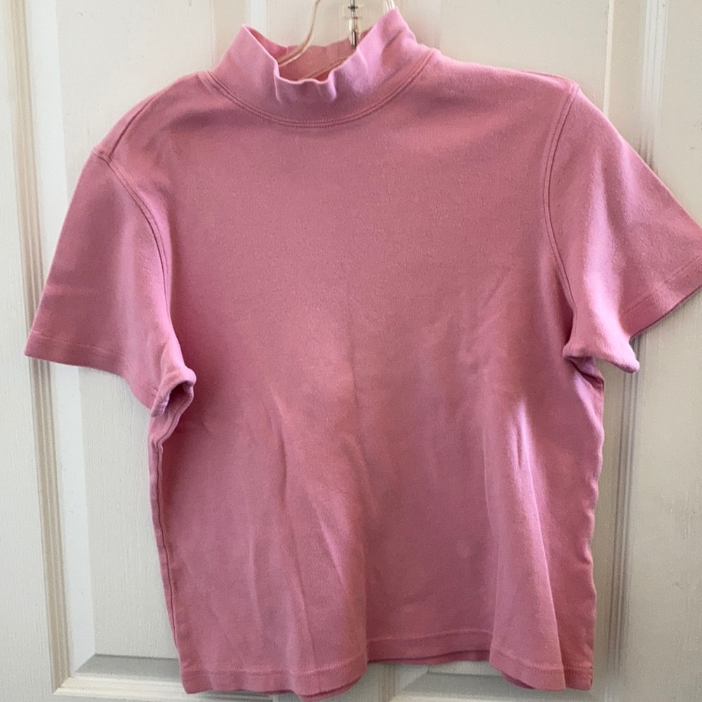 FINAL MARKDOWN Classic elements solid mock neck tee (M)